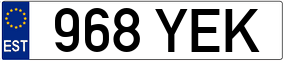 Trailer License Plate